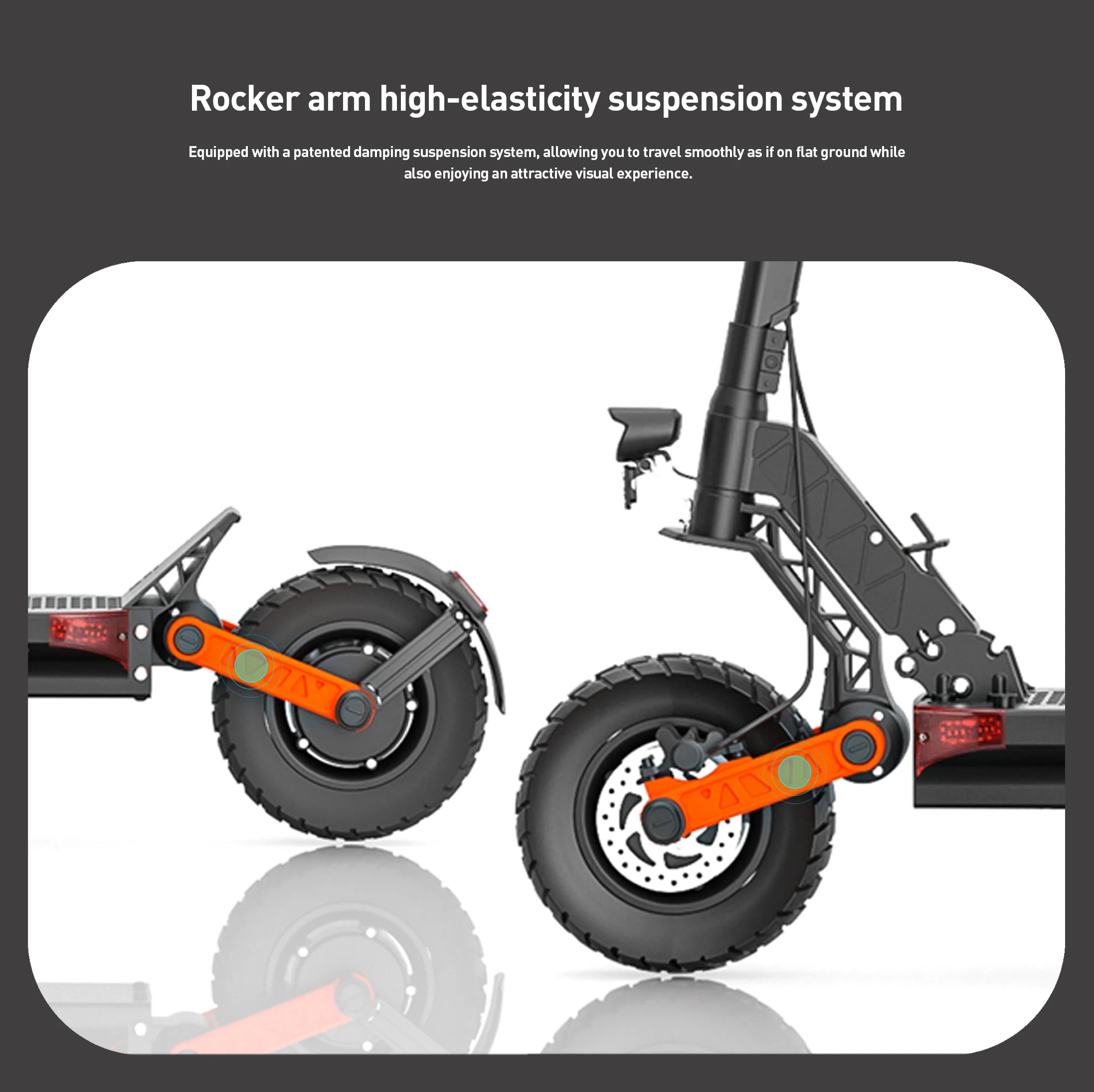 JOYOR S10-S-Z E-Scooter 60V 18Ah Doppelmotor 2000W 10 Zoll Reifen Erwachsenen E-Scooter Schwarz Höchstgeschwindigkeit 65km/h Reichweite 70-85km