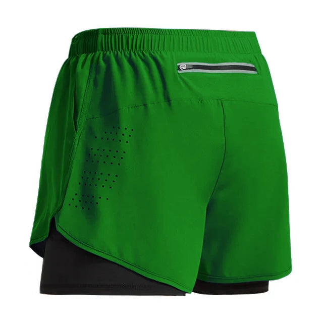 Neue Herren Laufshorts Gym Sportshorts 2 in 1 Schnelltrocknende Workout Trainings Gym Fitness Jogging Short Pants Sommer Herren Shorts