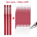 Gelstifte Set 0,5 mm Schwarz Blau Rot Nachfüllung Gelstift Rundspitze Schul- & Bürobedarf Schreibwaren Kawaii Zubehör Schreibwaren