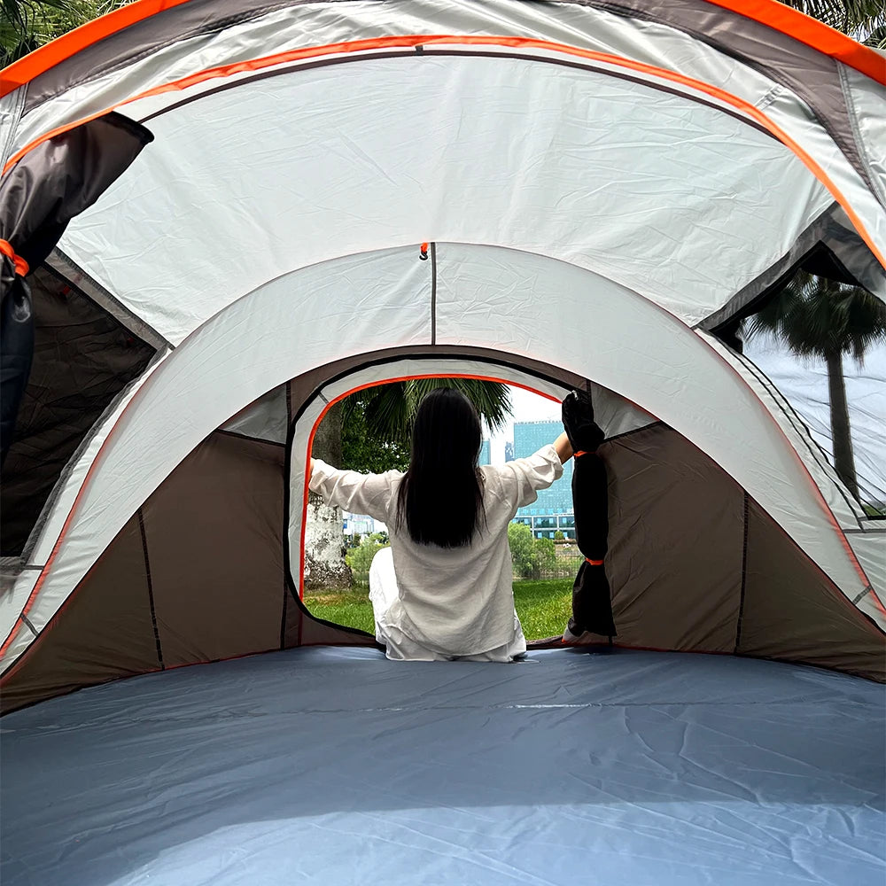 5-8 Personen Schnellaufbau-Wurfzelt wasserdichtes Campingbootzelt Outdoor-Zelt vollautomatisch Pop-Up
