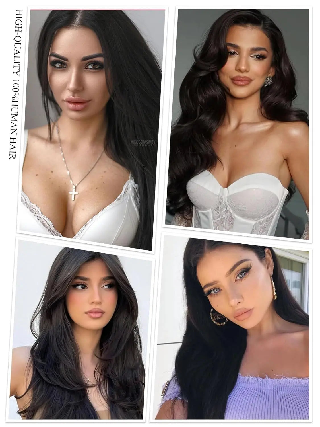 8 Stück Clip In Echthaar Extensions 100% Echthaar Clip In Natürliche Haarverlängerungen Glatte Haarteile 14-26 Zoll Remy Haar