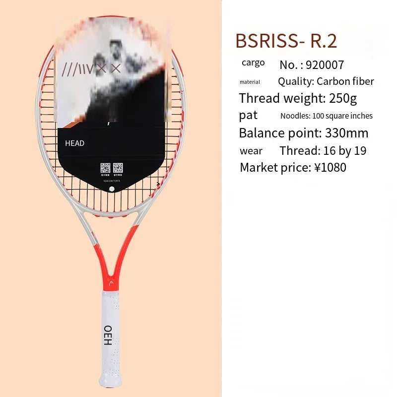HEAD 2026 Neuer Carbon Tennisschläger für Herren Damen Tenis Raquete Blau