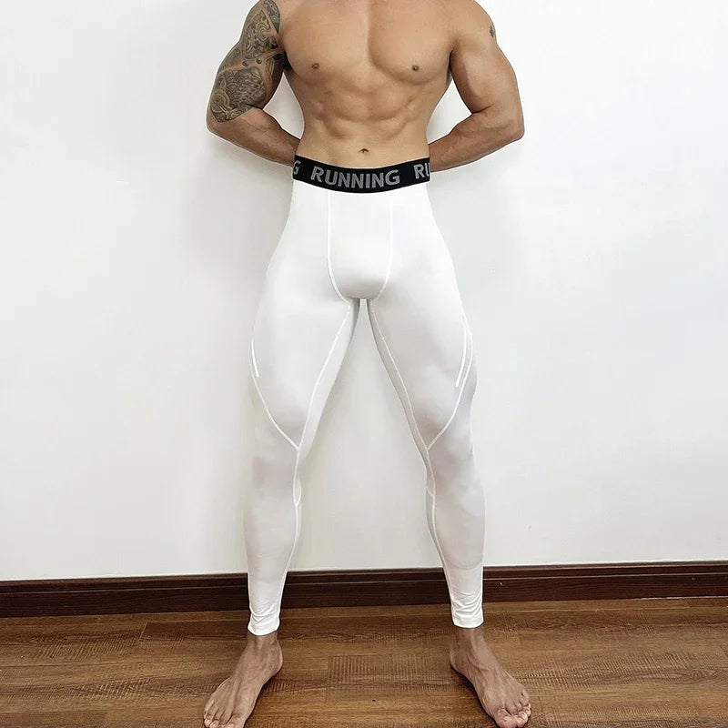 Herren Eng Anliegende Kompressionshose Schnell Trocknende Sportbekleidung Lauftights Herren Leggings Fitness Training Sexy Sport Gym Leggings