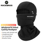 ROCKBROS Radmützen Vollgesichtsmaske Winter Atmungsaktiv Winddicht Fleece Fahrrad Halswärmer Schal Maske Skifahren Motorrad Fahrradmütze