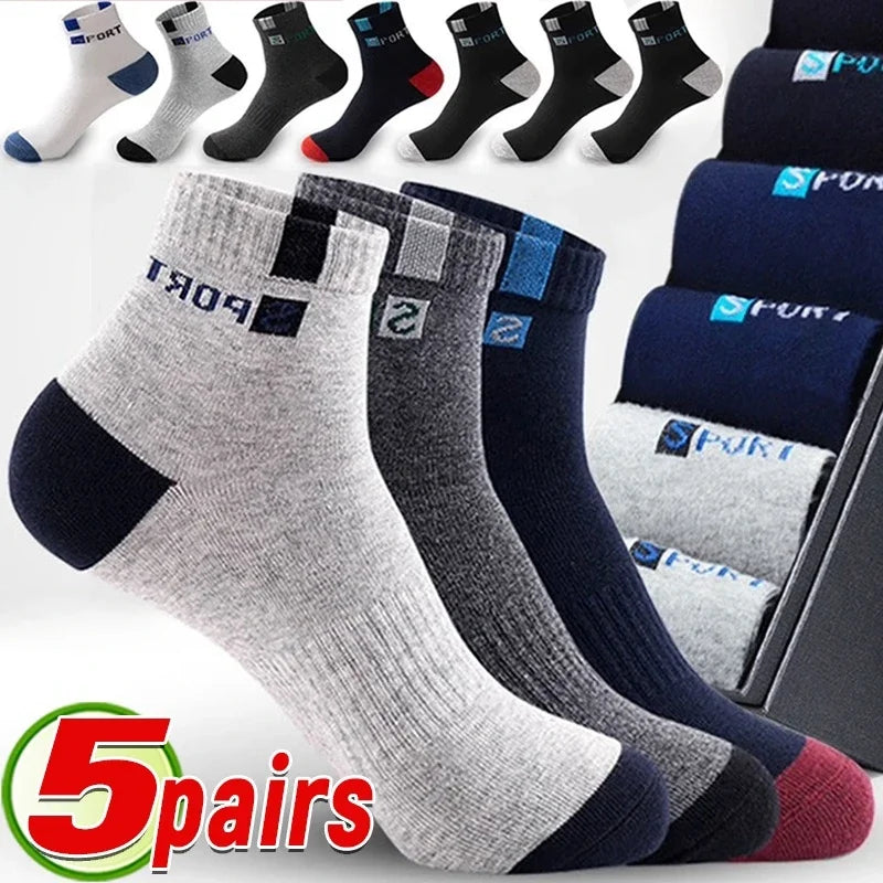 5 Paar Bambusfaser Sommer-Frühlings-Herrensocken Atmungsaktive Baumwoll-Sportsocken Atmungsaktive Deodorant Business Socken Plus Size 39-45 Hauptbild