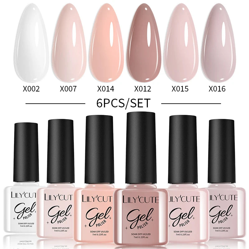 LILYCUTE Nagelgel-Politur-Set, Rosa Grün, Frühling, DIY-Nagelkunst-Design, lang anhaltend, Soak Off UV Gel, Maniküre, Malgel, Vernis-Kit