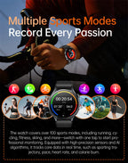 2026 Neue Smartwatch NFC EKG+PPG Blutsauerstoff Harnsäure Blutdruck Saphir Smartwatch Herren für Android iOS Smartwatch Herren