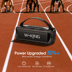 W-KING Bluetooth Lautsprecher, 30W Tragbarer Drahtloser Lautsprecher, IPX6 Wasserdichter Outdoor Lautsprecher, 24 Std. Wiedergabezeit, EQ, AUX, TF Karte