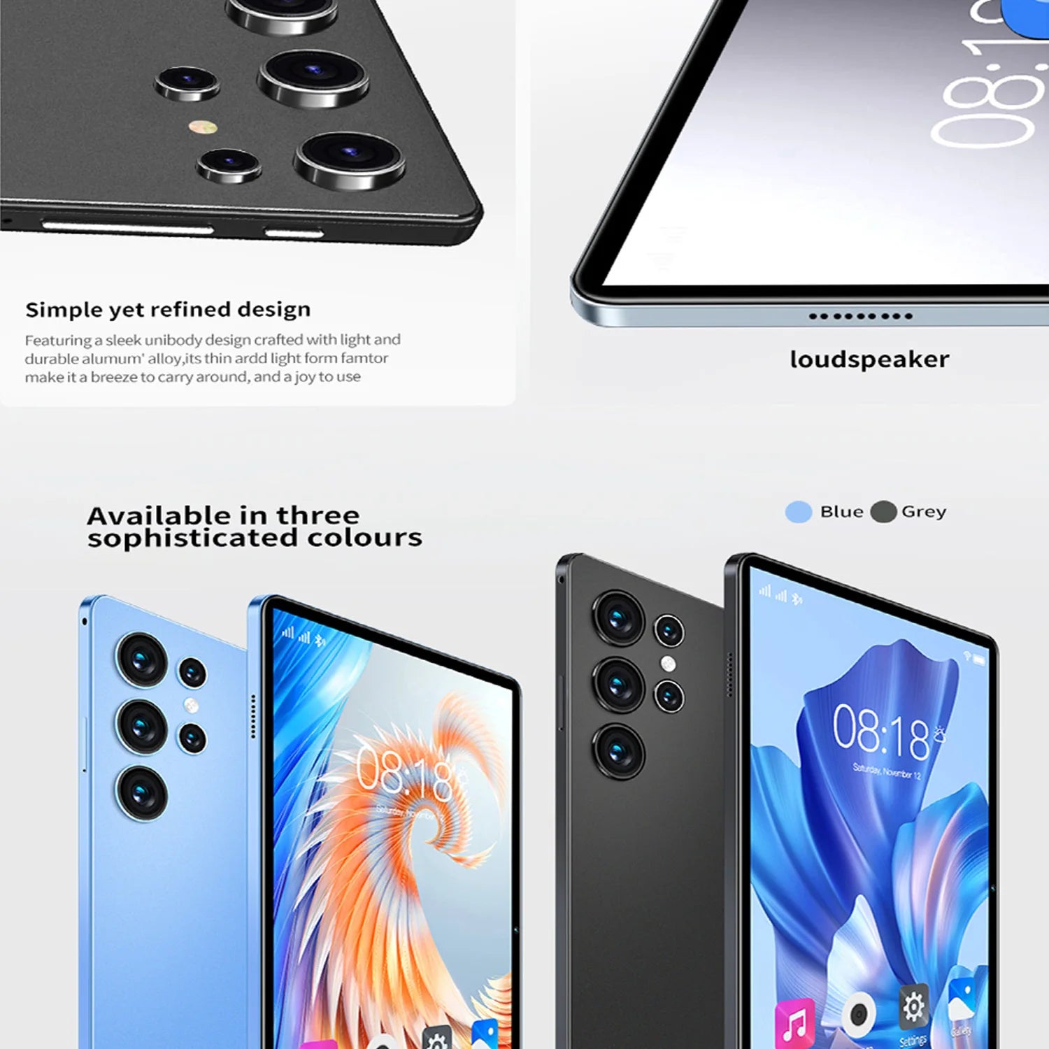 2025 Neu verbessertes Pad 10,1 Zoll Android-Tablet Octa Core 6GB RAM 128GB ROM Dual-Netzwerk WLAN Dual-Kameras Tablet PC 6000mAh