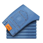 Herrenhose Büro Business Jeans Herren Klassische Blau Schwarz Baumwolle Stretch Straight Denim Hose Herren Marken Hosen