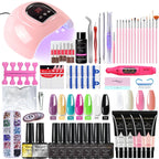 Limegirl Nagelset Nagelgel-Werkzeugset 54W Nagellampe 18/12/7 Farben UV-Gel-Nagellack-Set Enthält Nagelfräser Nagelset
