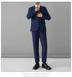 S-8XL Anzug Herrenmode Casual Outdoor (Blazer + Hose) Gentleman Business Hochzeit Slim-fit Formeller Britischer Stil Hochzeitsanzug