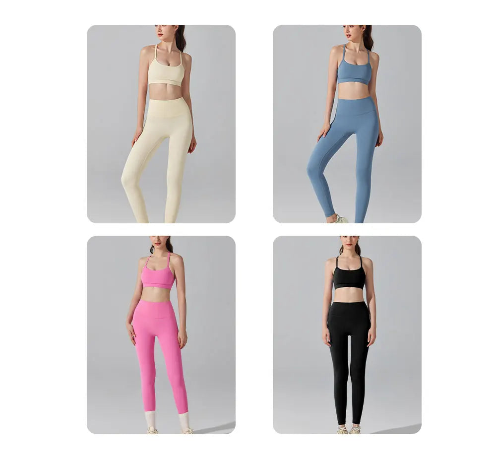 Activewear Set 2-teilig: Sport-BH & High Waist Leggings, Workout-Outfit für Yoga, Laufen, Fitness & Gym Kleidung für Damen