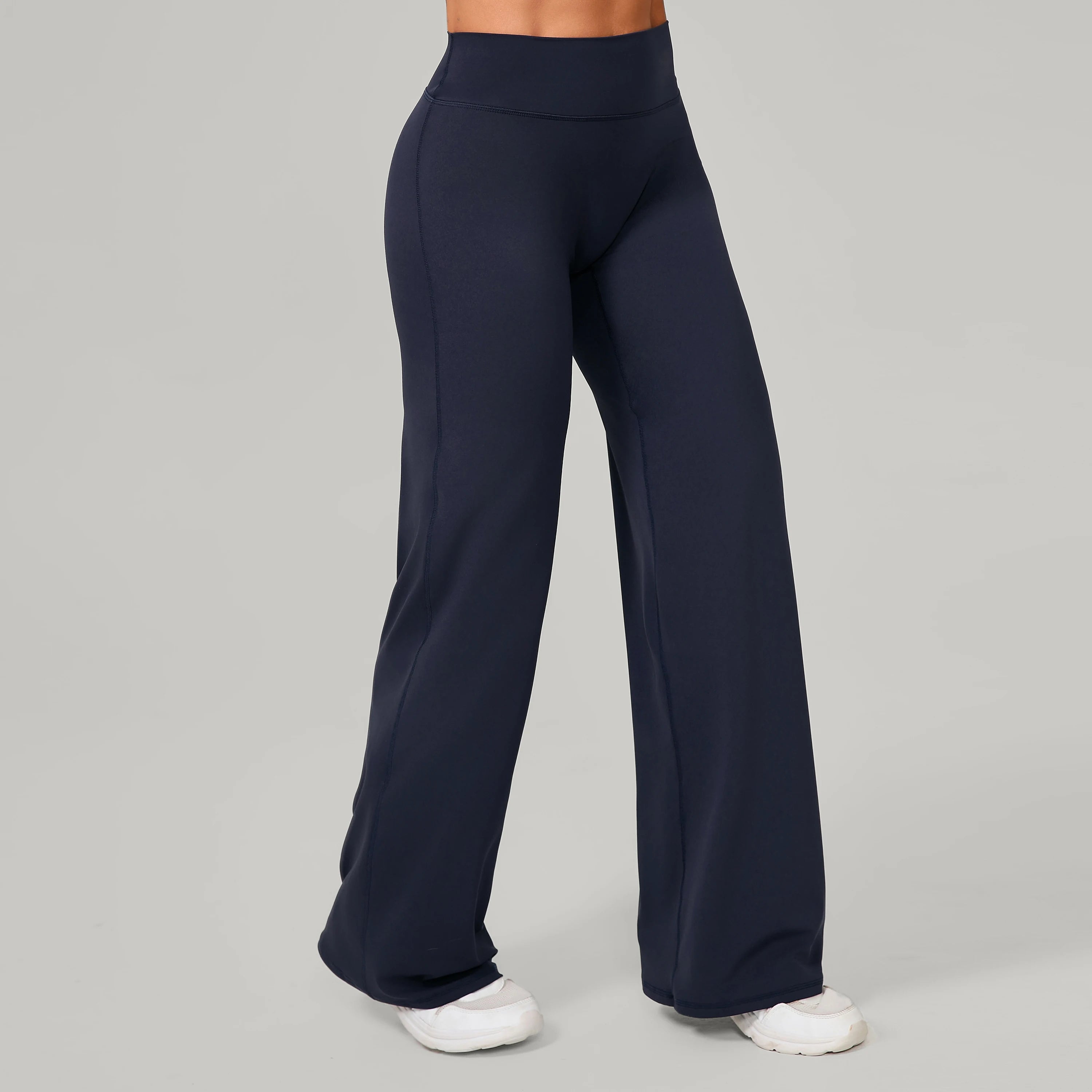 Damen gerade Yoga-Leggings weicher, dehnbarer Stoff Damen-Yogahosen GYM Schweißableitende Eigenschaften Lauf-Sport-Hosen