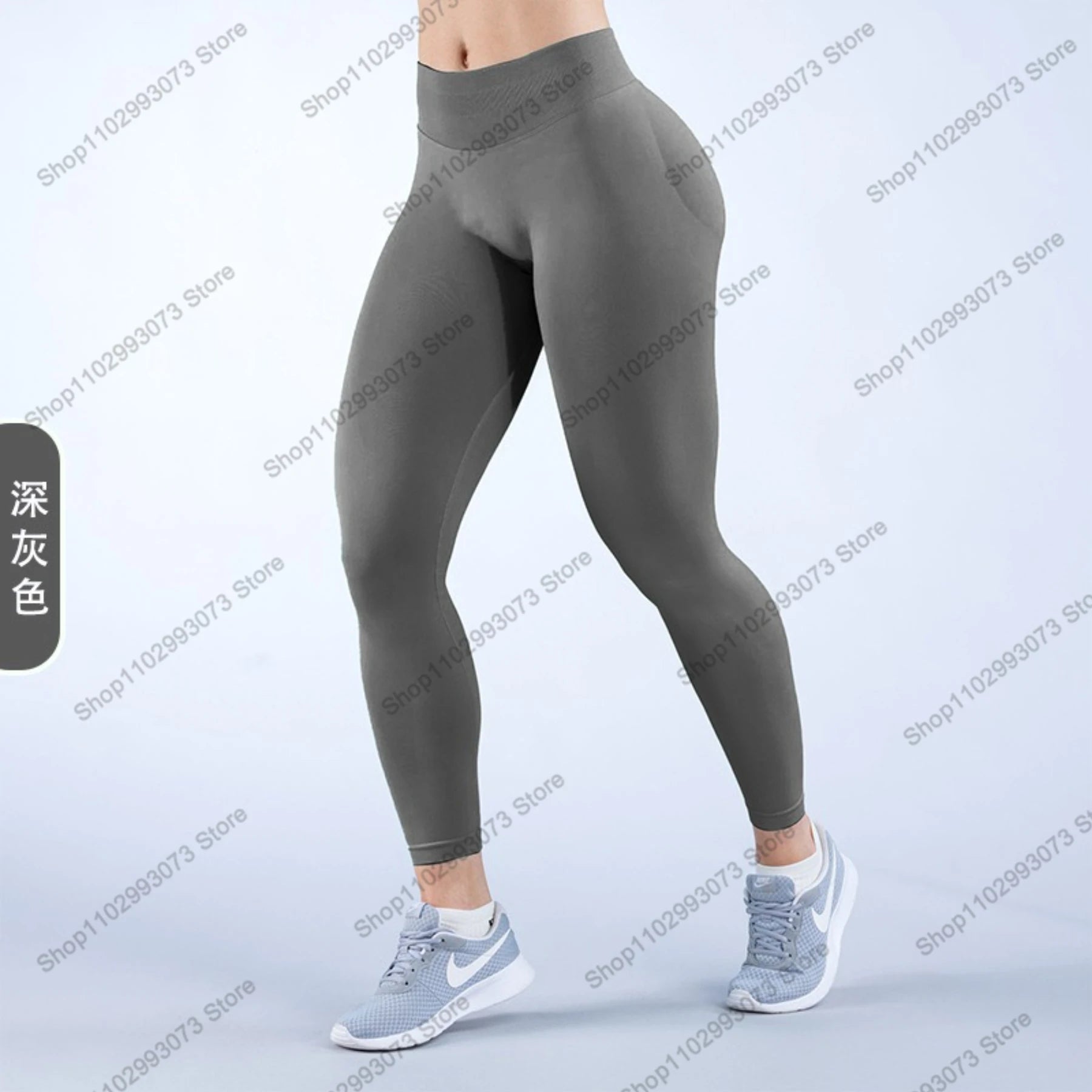 Damen High Waist Nahtlose Yoga Leggings Bauchkontrolle Po-Lifting Workout Hose Weiche Athletic Leggings für Fitnessstudio Fitness Laufen