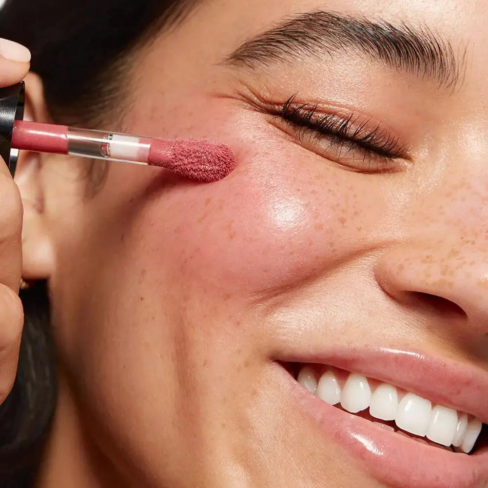 Saie Flüssig-Rouge Highlighter Contouring Illuminierender Schimmerpuder Schnelltrocknend Nicht klebrig Natürliches Gesichts-Make-up Weiche Textur