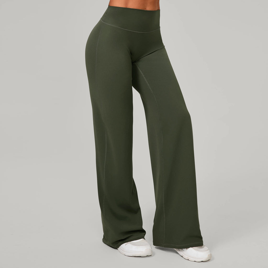 Damen gerade Yoga-Leggings weicher, dehnbarer Stoff Damen-Yogahosen GYM Schweißableitende Eigenschaften Lauf-Sport-Hosen