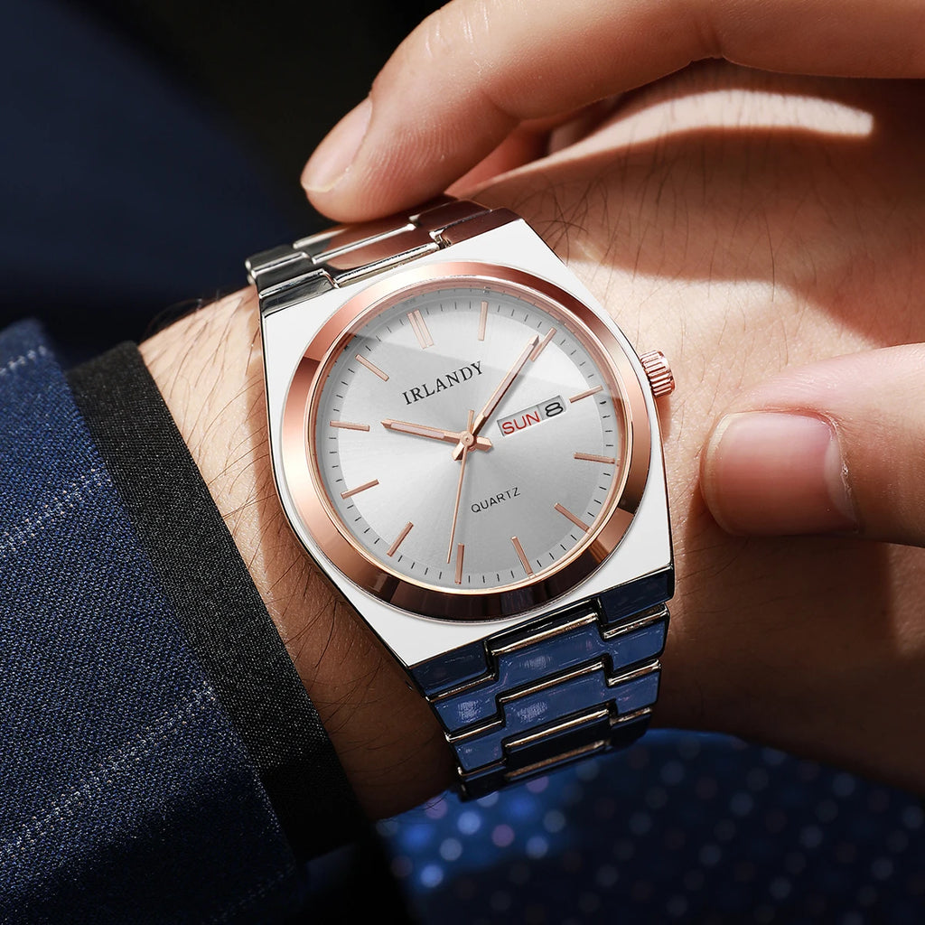 Luxus-Herren-Business-Uhren Kalender Quarz-Armbanduhren Für Herren Uhr Reloj Hombre (Ohne Box)