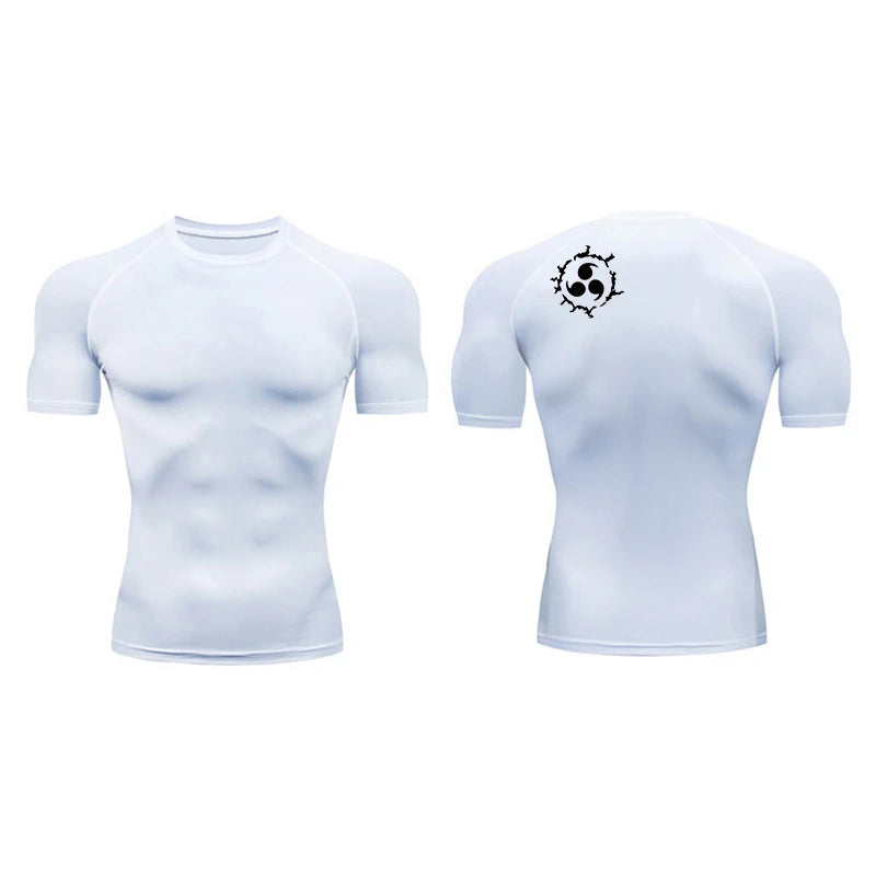 Grafische Kompressionsshirts für Herren, athletisch, schnell trocknend, Rash Guard, dehnbar, Baselayer, Unterhemden, Fitnessstudio, Workout, Lauf-T-Shirt-Oberteile