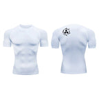 Grafische Kompressionsshirts für Herren, athletisch, schnell trocknend, Rash Guard, dehnbar, Baselayer, Unterhemden, Fitnessstudio, Workout, Lauf-T-Shirt-Oberteile
