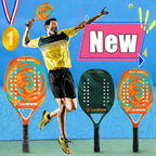 Neuestes hochwertiges Beach-Tennis-Racket aus Carbonfaser, weiche EVA-Oberfläche, Beach-Tennisschläger mit Tasche, leicht