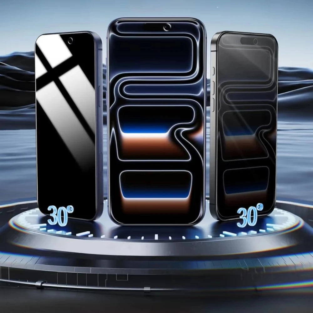 5 Stück Blickschutzfolie für iPhone 17 Pro Max 16 15 14 13 12 11 16e Plus Mini XR Blasenfreie Installation Anti-Spionage Panzerglas