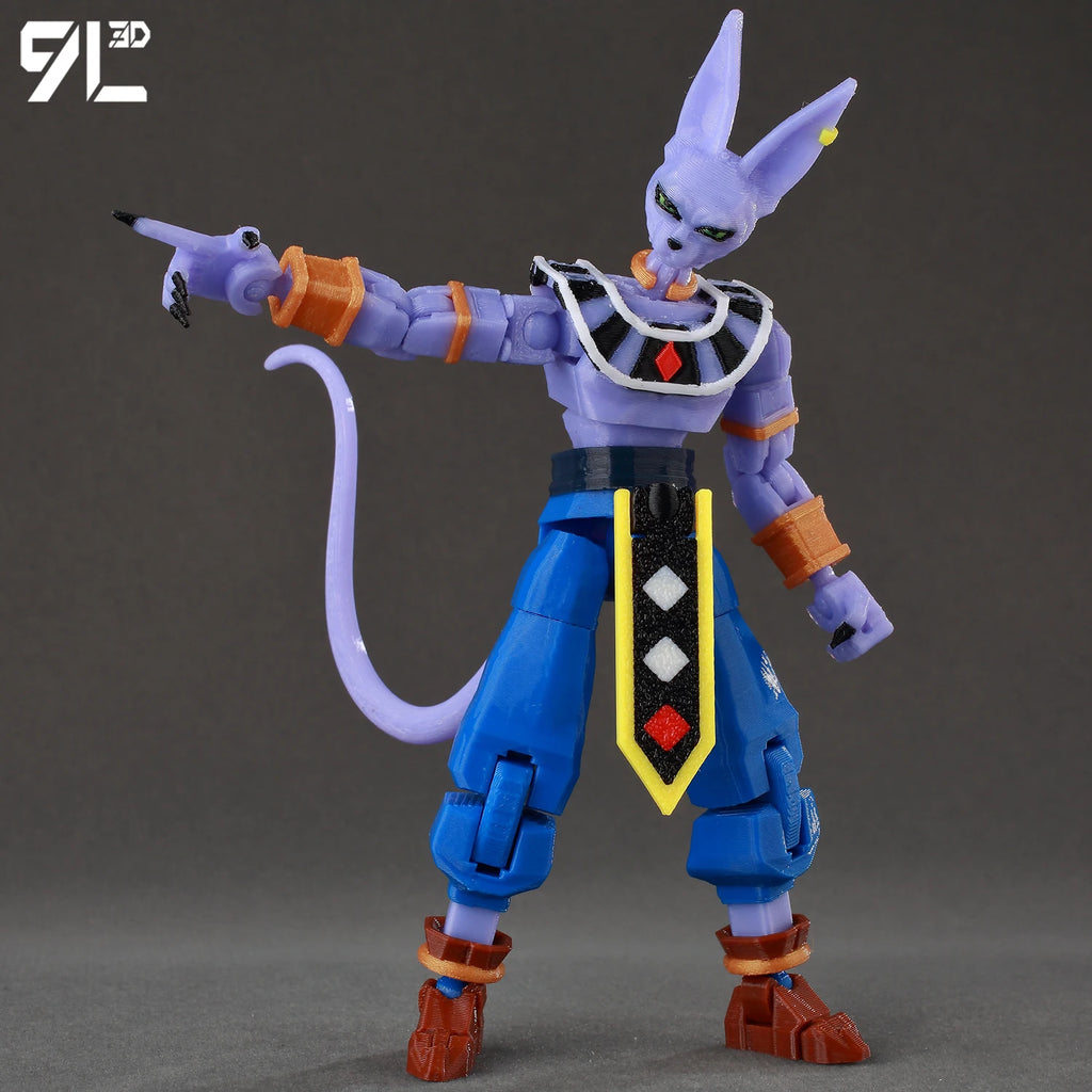 9L3D Gedruckte Dragon Ball Son Goku Vegeta Beerus Frieza Anime Lucky13 Dummy13 Titan13 Actionfiguren Mehrgelenkige Bewegliche Spielzeuge