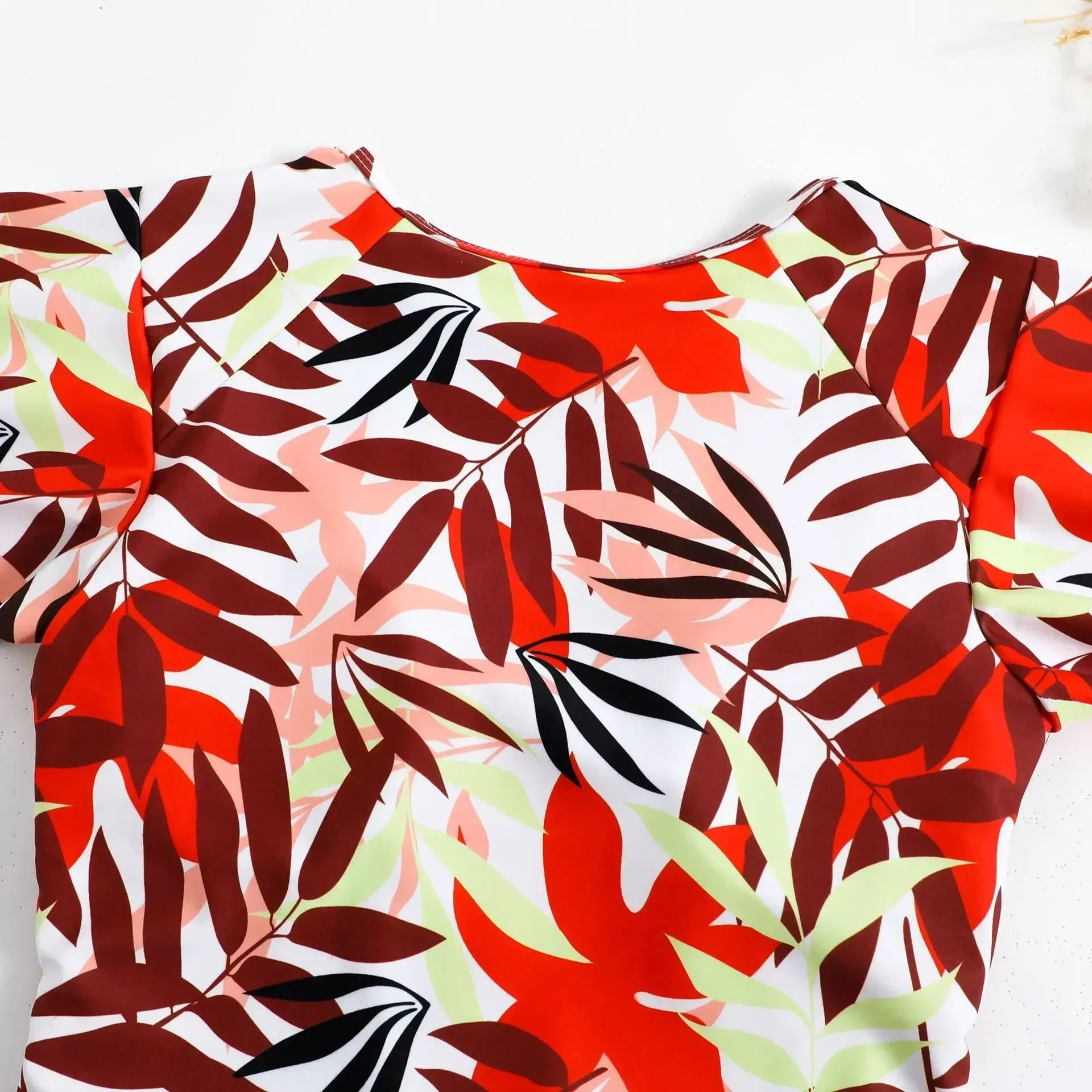 2024 Mode Kurzes Kleid Einteiliger Badeanzug Reißverschluss Badeanzug Sexy Bikini Damen Verdickte Bedruckte Badebekleidung Strandmode Sommer
