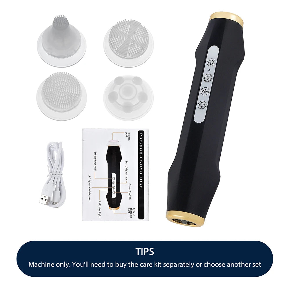Tragbares Sauerstoff-Blasen-Gesichtsgerät CO2-Blasenstift Aqua Skin Gesichtsreinigungs-SPA-Schönheitsgerät CO2-Pod-Massagegerät