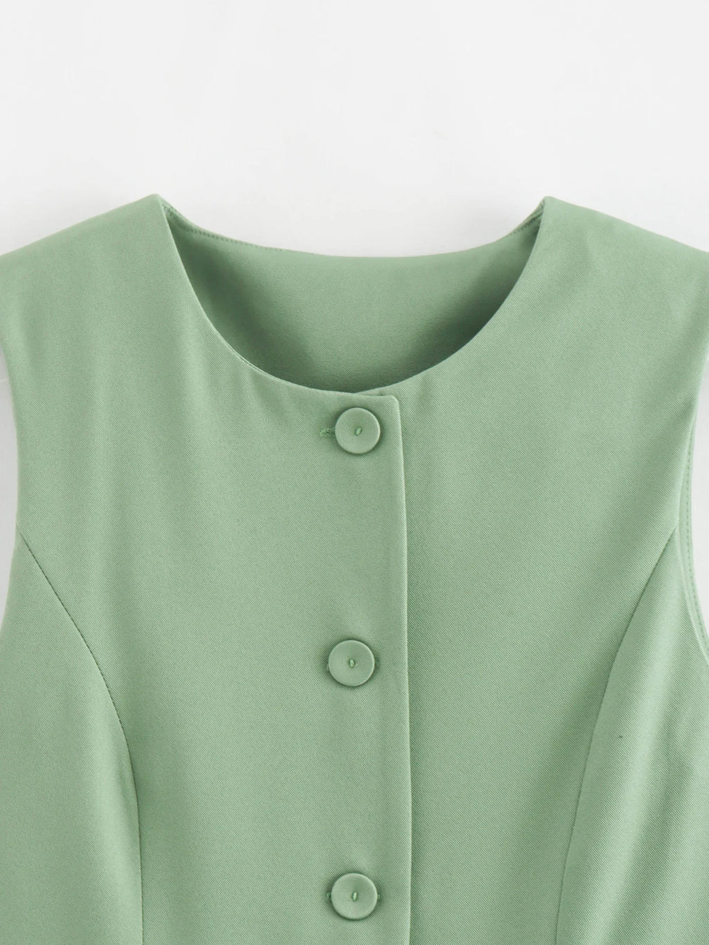 DAMEN 2025 Weiß Ärmellose Weste Damen Knopf Sommerwesten für Damen Jacke Rosa Weste Top Damen Streetwear Damen Maßgeschneiderte Weste