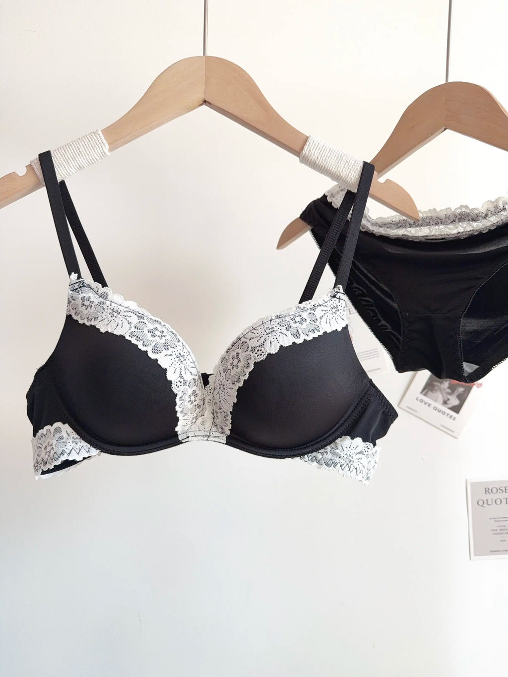 Sexy Leopard-Print-Dessous-Set für Damen, kabellos, unsichtbarer Push-Up für kleine Brüste, verstellbares A-bis-C-Körbchen, transparenter, reiner Spitzen-Look, S-XL