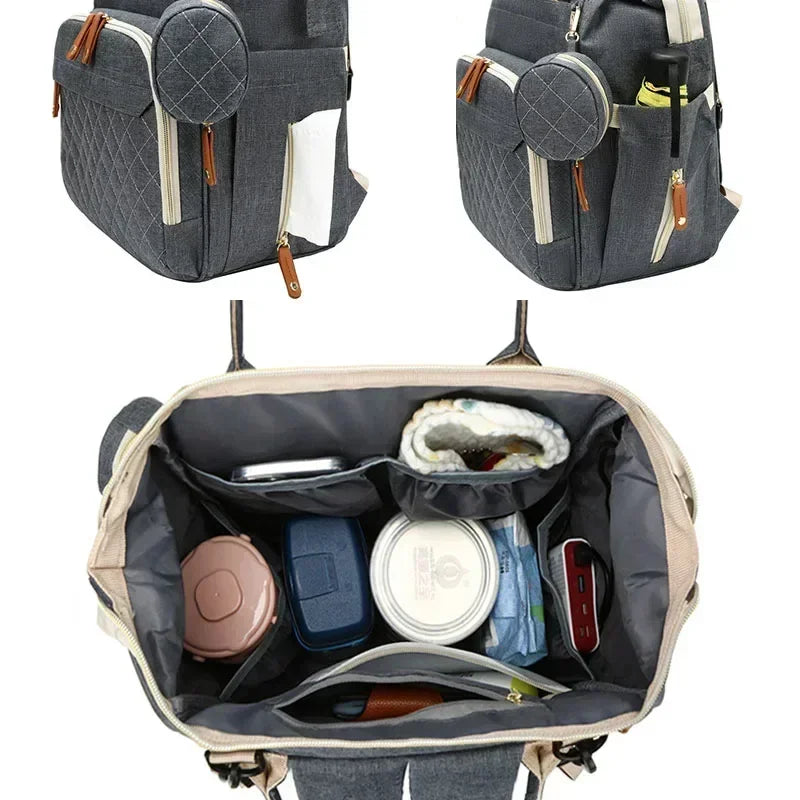 USB Mummy-Bag Windeltasche Babypflege Große Kapazität Mama Rucksack Mummy Mutterschaft Nasstaschen Wasserdichte Baby Schwanger Wickelrucksack
