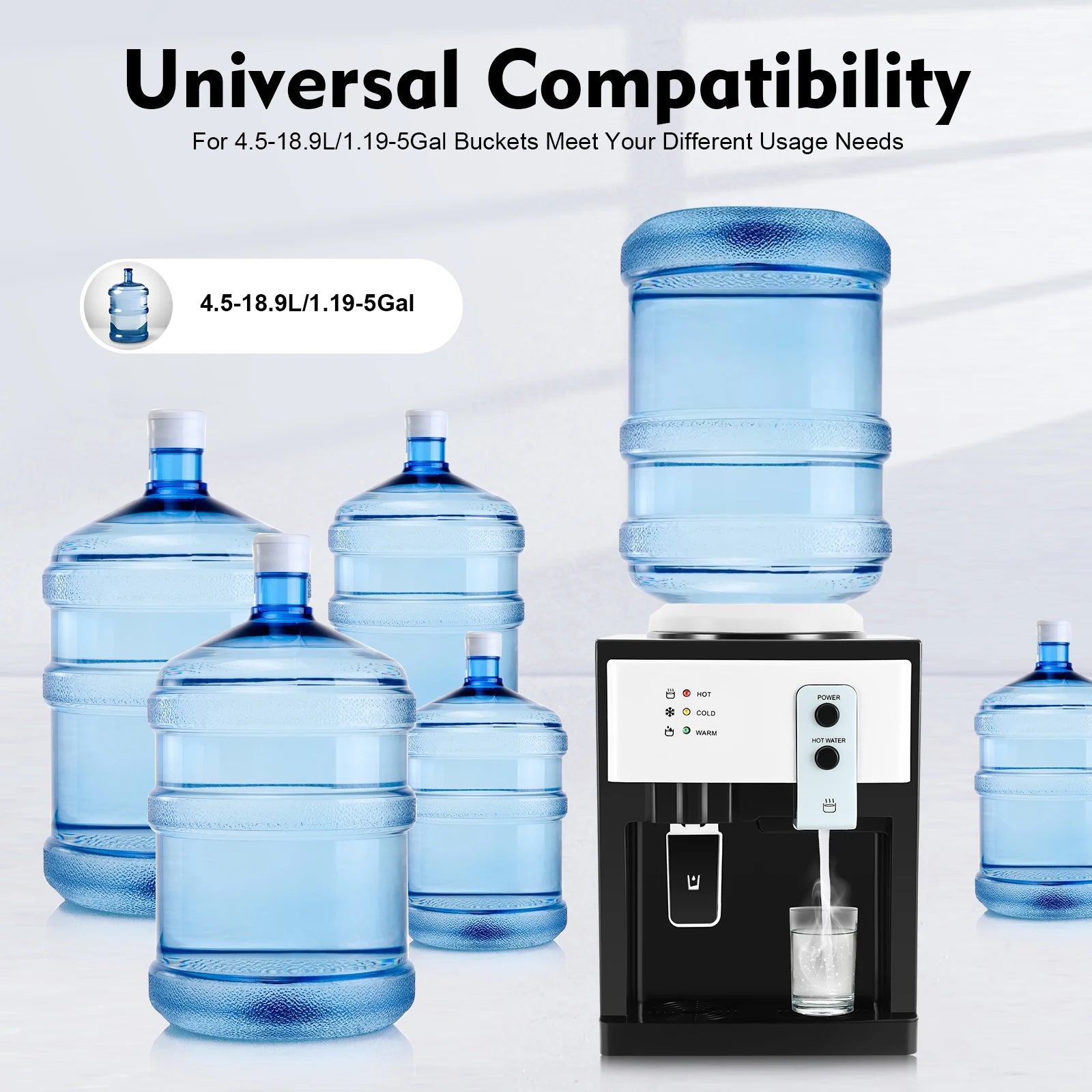 500W Elektrischer Heiß- und Kaltwasser-Spender 220V Auftisch-Wasserspender 4.5-18.9L Wasserkühler Zweitbild