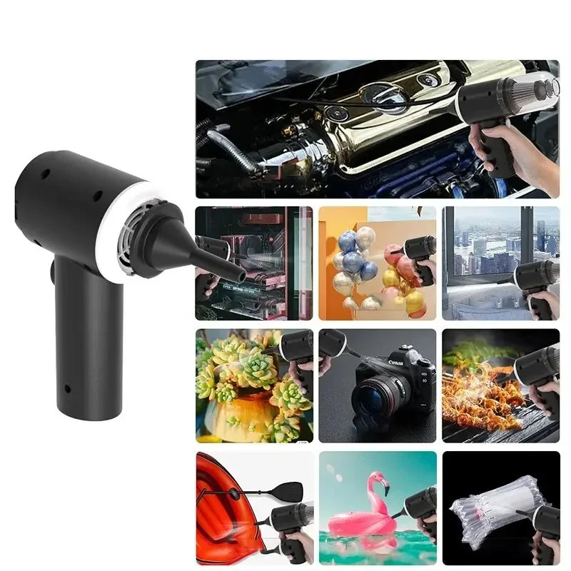 9000Pa kabelloser Auto-Staubsauger USB-Ladevorgang 1200mAh tragbares Reinigungsgerät Mini Nass- und Trockensauger Haushalt