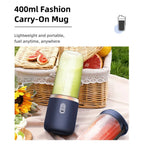 400ML Portable Electric Juicer 2 Cup Home Mini Multifunctional Wireless Blender USB Rechargeable Small Juice Cup Mixer Machine