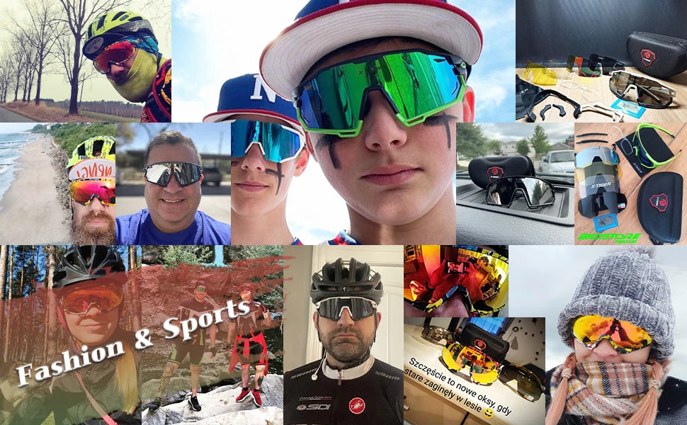 X-TIGER Cycling Glasses UV400 Photochromic Cycling Sunglasses Sports Polarized Men's Sunglasses MTB Racing Bike Glasses Eyewear