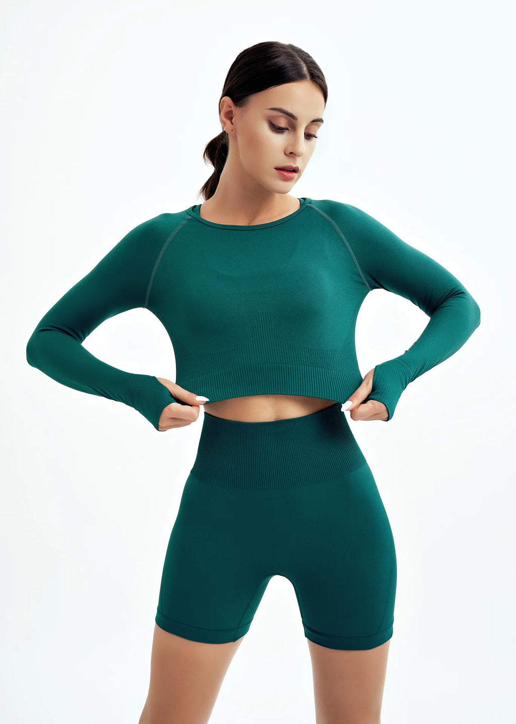 WAREBALL 2/3/4-teiliges Nahtloses Yoga-Set Sportkleidung Yoga-Anzüge für Frauen Fitness-Set Trainingsanzüge Sport-BH Gym Leggings