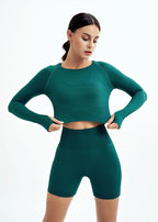 WAREBALL 2/3/4-teiliges Nahtloses Yoga-Set Sportkleidung Yoga-Anzüge für Frauen Fitness-Set Trainingsanzüge Sport-BH Gym Leggings