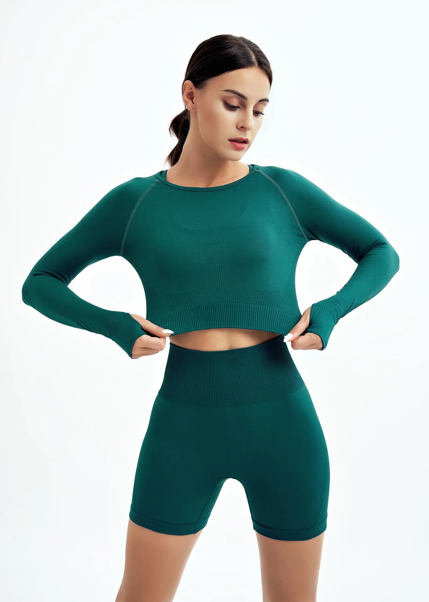 WAREBALL 2/3/4-teiliges Nahtloses Yoga-Set Sportkleidung Yoga-Anzüge für Frauen Fitness-Set Trainingsanzüge Sport-BH Gym Leggings