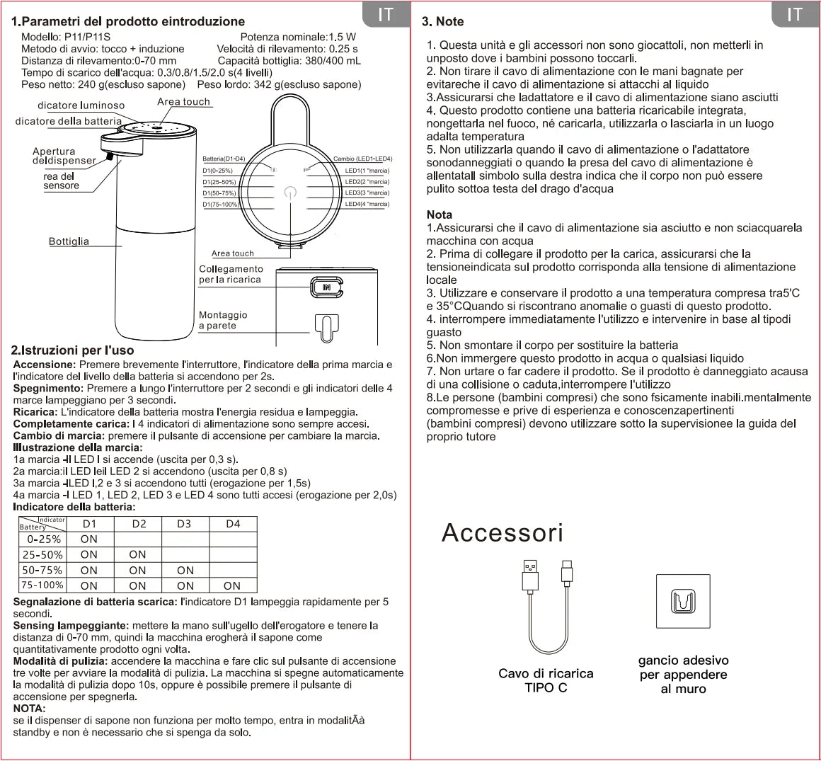 Automatischer Flüssig-/Schaumseifenspender, berührungsloser elektrischer Spender, USB-wiederaufladbar mit Infrarotsensor für Bad, Küche