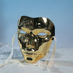 Maskerade Maske Metallic Farbe Halloween Maske Vollgesicht Für Frauen Männer Cosplay Maskerade Kostüm Zubehör