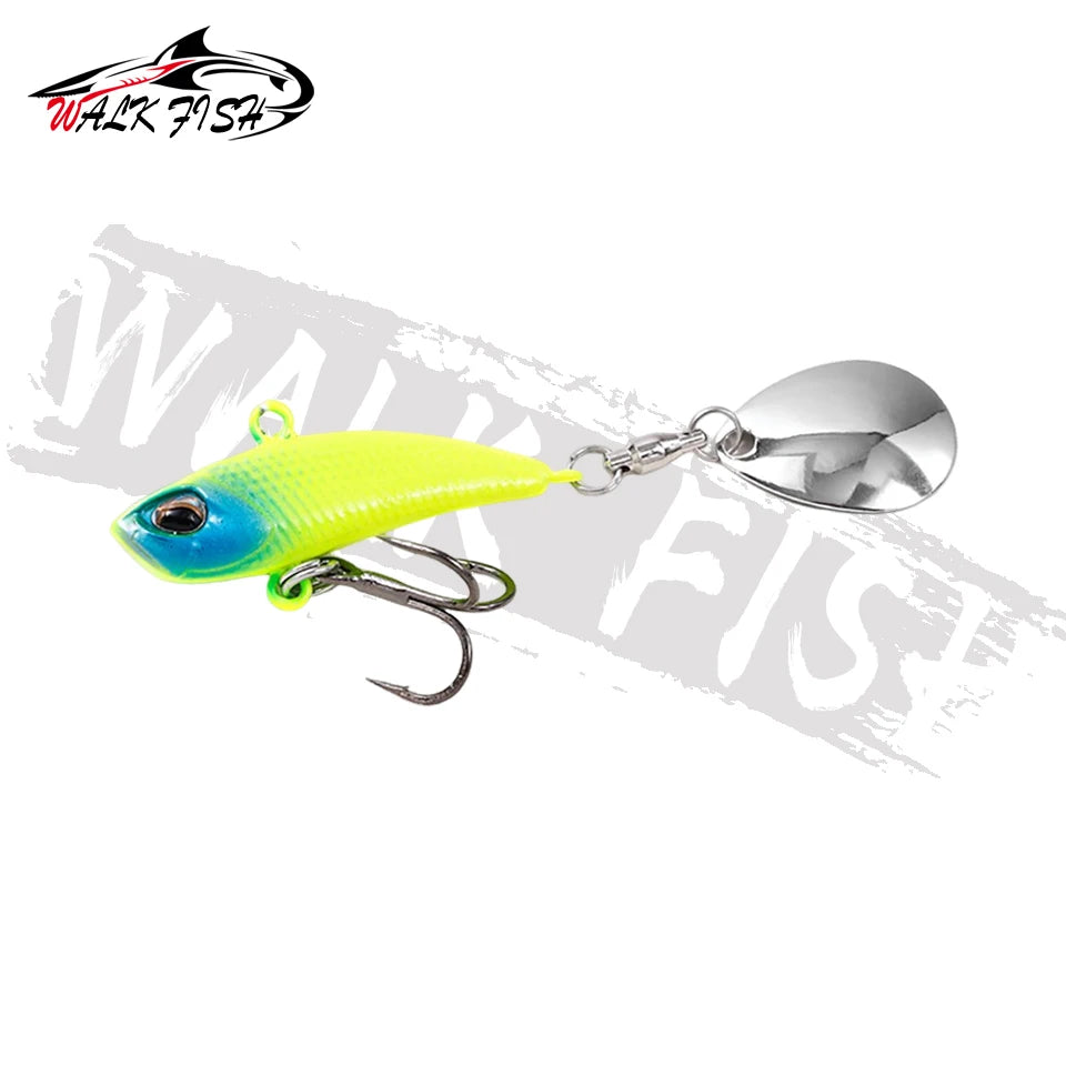 WALK FISH 7g 11g 15g 21g Spinnerbait Metall VIB Angelköder rotierender Schwanz Vibration Pailletten Japan Wobbler Trollingköder Pesca
