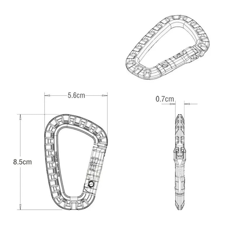 Taktischer Karabiner Karabina Karabiner Clip Plastik Kadett Wandern Camping