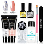 LIMEGIRL Nagelkunst-Set Poly-Nagelgel-Verlängerungs-Soak-Off-Gel-Set Nagelkunst-Acrylgel-Lack-Set für Anfänger Halbpermanentes Gel So