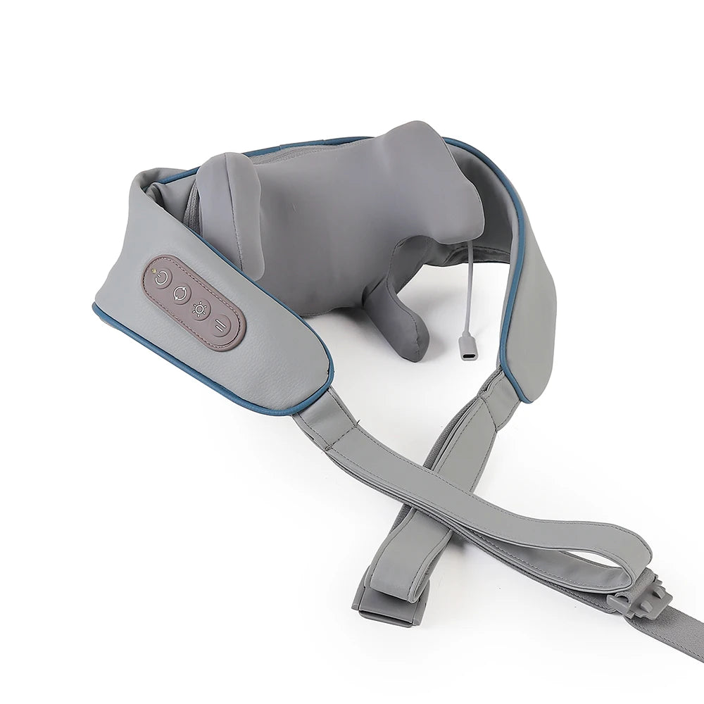 Foreverlily 26W Bürstenloser Motor Nacken- und Schultermassagegerät Kabelloses Nacken- und Rückenmassage-Schal Nackenmassager