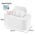 Tragbarer Baby-Feuchttücherwärmer Thermischer USB-Lade-Wickeltuchspender Warmer Wickeltuchwärmer Heizbox für Zuhause