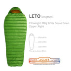 AEGISMAX LETO & NANO 700FP Ultra Dry Goose Down Sleeping Bag Ultralight Down Sleeping Bag for Camping and Hiking