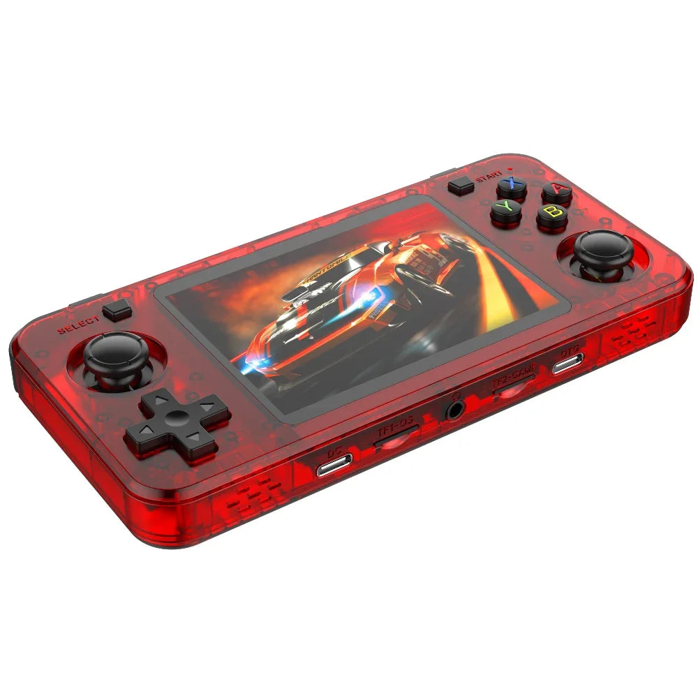 BOYHOM Grünes R36H Retro-Videospielkonsole 3,5 Zoll IPS-Bildschirm RK3326 3000 mAh Offenes Linux-System Tragbarer Player 64GB 128GB