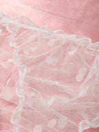 Dessous-Set mit Tupfenmuster, semi-transparentem Design, Bustier-Oberteil und Höschen-Set, Damenbekleidung