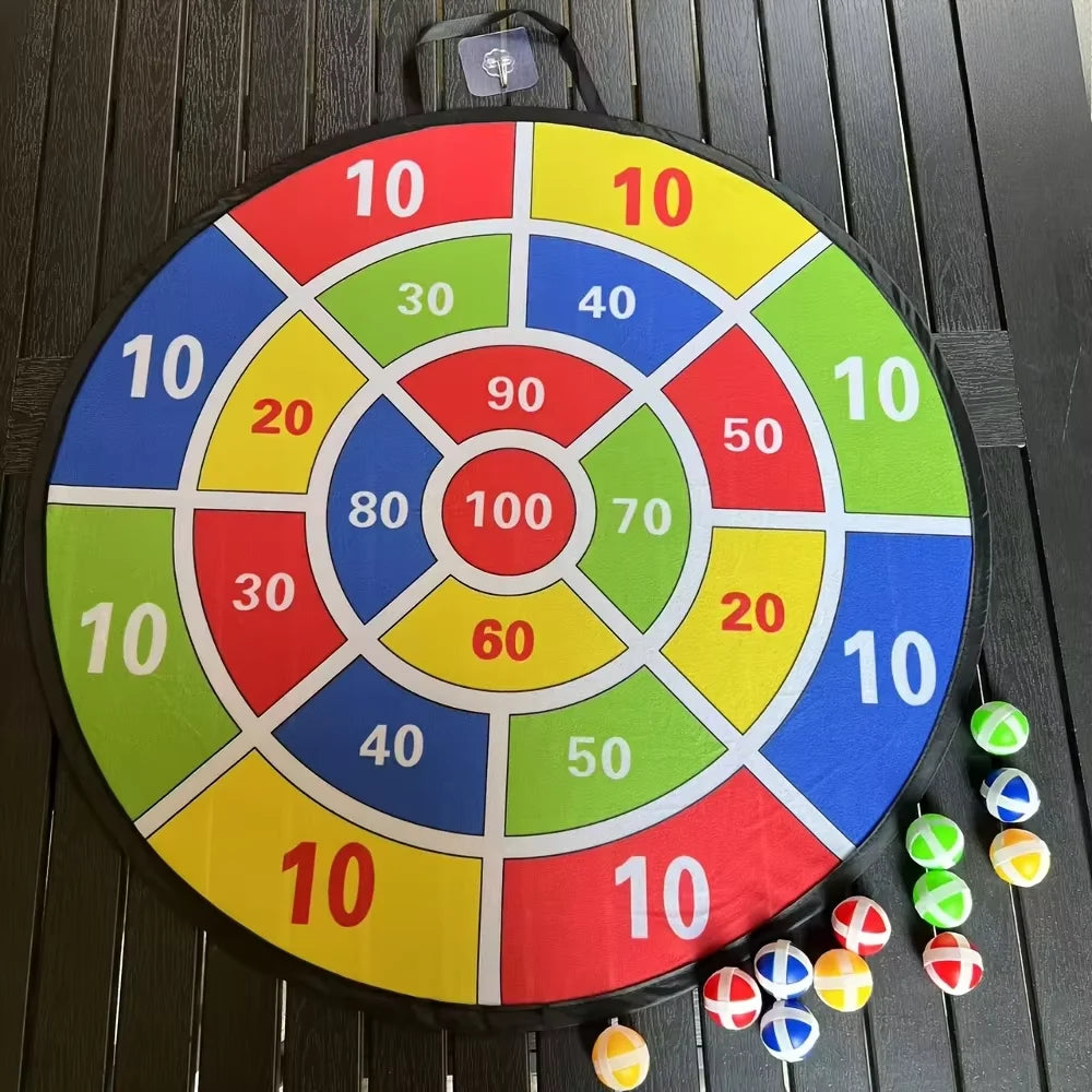 66cm/73cm Großes Kinder-Dartscheiben-Set, faltbare Dartscheibe, praktisch für drinnen und draußen. Neujahrsgeschenk